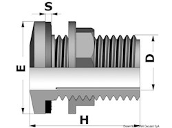 Attacco in polipropilene per serbatoi